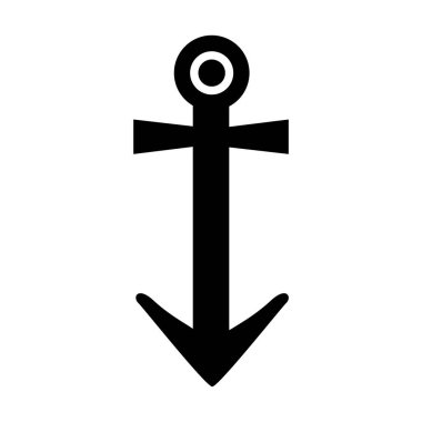 çapa sembolü simgesi. beyaz arkaplan