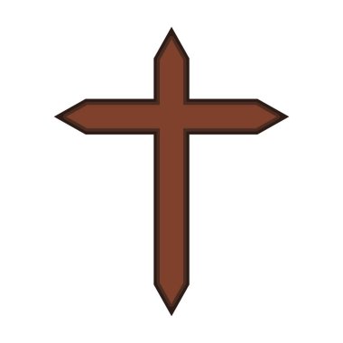 Bir kilise haç sembolü. Hıristiyanlık din sembolü.