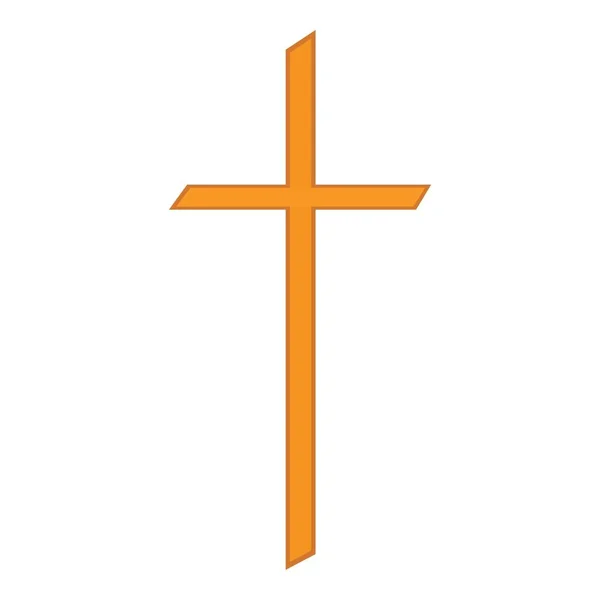 Icône Symbole Croix Sur Fond Blanc — Image vectorielle