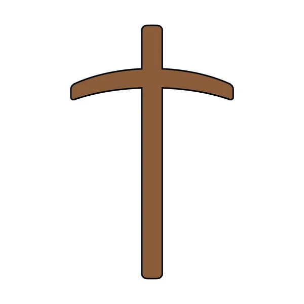 Хрест Символ Білому Тлі — стоковий вектор