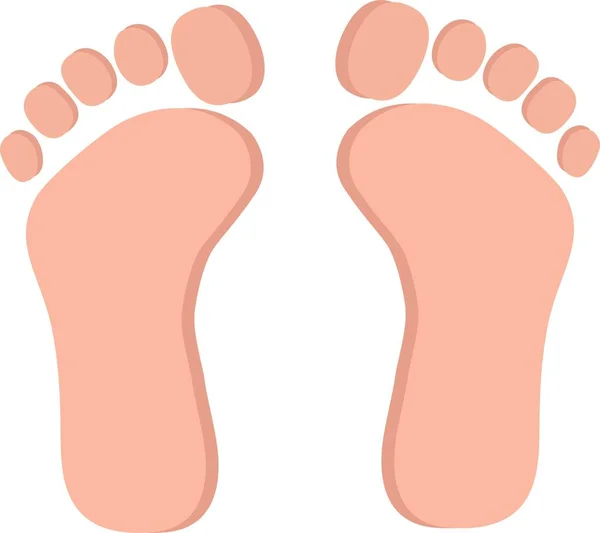 Footprint Icon Bare Footprint Feet Icon Vector Stock Vector Illustration — Stock Vector