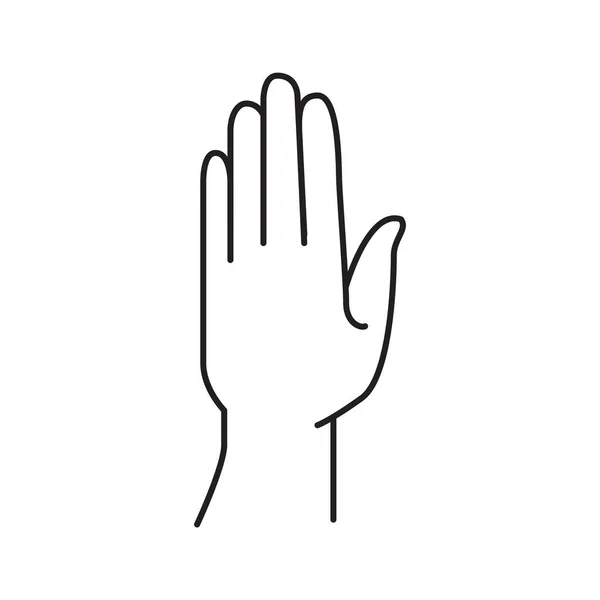Vecteur Contour Des Mains Sur Fond Blanc — Image vectorielle
