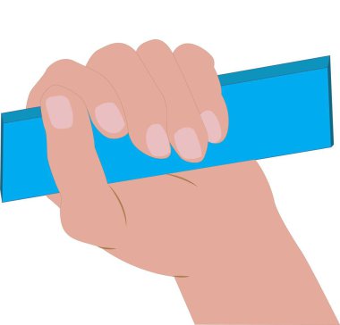 Sopa el ele tutuşuyor. Vektör çizimi. Beyaz arka planda. el dizisi