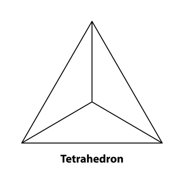 Dörtyüzlü Geometri Ağı Matematikte Katı Şekil — Stok Vektör