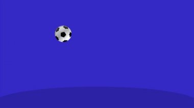 Futbol topu zıplayan animasyon videosu. futbol zıplayan animasyon videosu