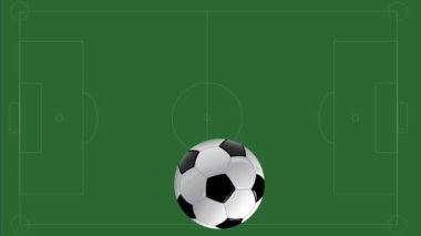 Futbol topu animasyon videosu. futbol hareketli animasyon videosu
