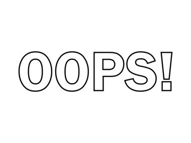 Konuşma balonu. Pankart, konuşma balonu, poster ve çıkartma konsepti, Memphis geometrik tarzı ve metin Oops. Pankartlar, posterler ve internet için bulut dilinde konuşarak. Vektör İllüstrasyonu