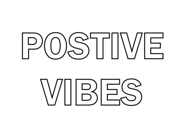 Positive Mind Vibes Life Hand Drawn Vector Illustration — Vettoriale Stock
