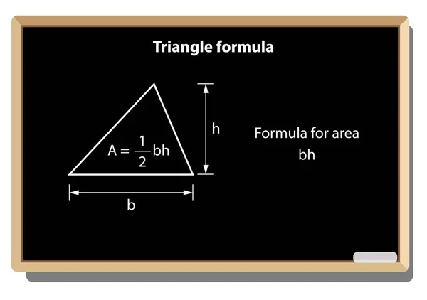 Формула Треугольника Геометрические Формы Области Формулами Метками Иллюстрациями Рисунками — стоковый вектор