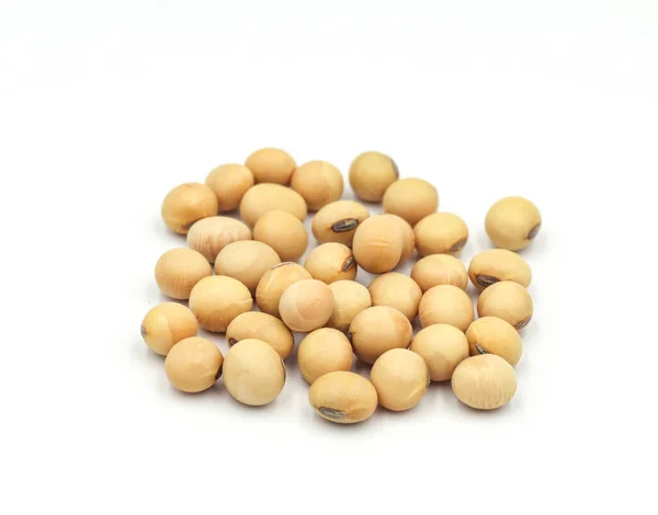 Soybean Seeds Isolated White Background — Stock Photo, Image