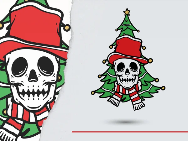 Noel Baba 'nın Kafatası Tarzı ile İllüstrasyonu