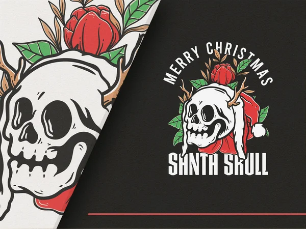 Noel Baba 'nın Kafatası Tarzı ile İllüstrasyonu