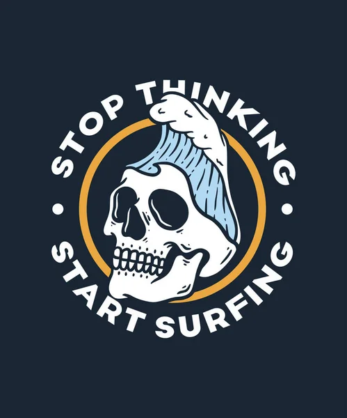 Illustration of Skull with Flower on Summer Holiday