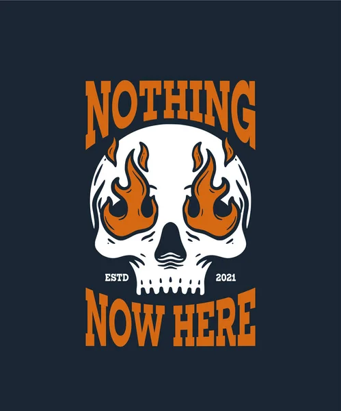 Illustration of Skull with Flower on Summer Holiday