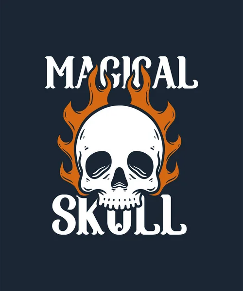 Illustration of Skull with Flower on Summer Holiday