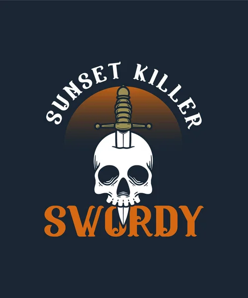 Illustration of Skull with Flower on Summer Holiday