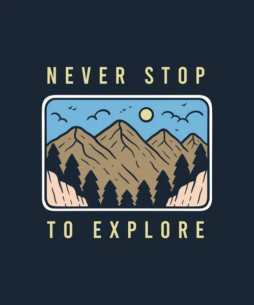 Mountain Camp Adventure  on Summer Holiday Illustration