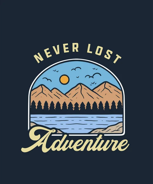 Mountain Camp Adventure  on Summer Holiday Illustration