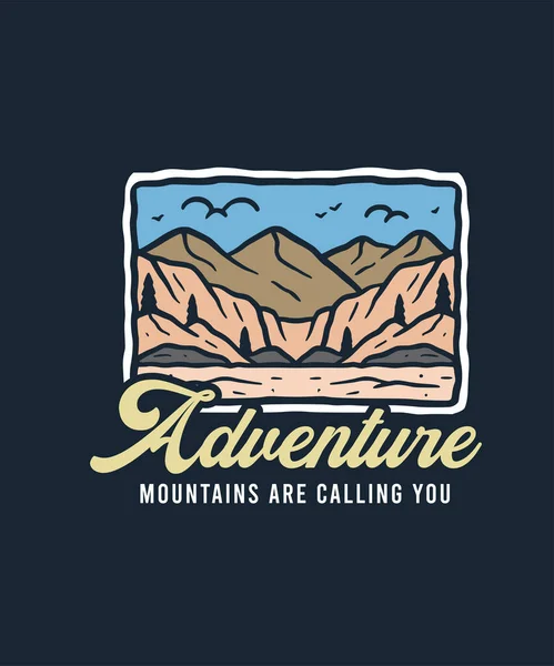 Mountain Camp Adventure  on Summer Holiday Illustration