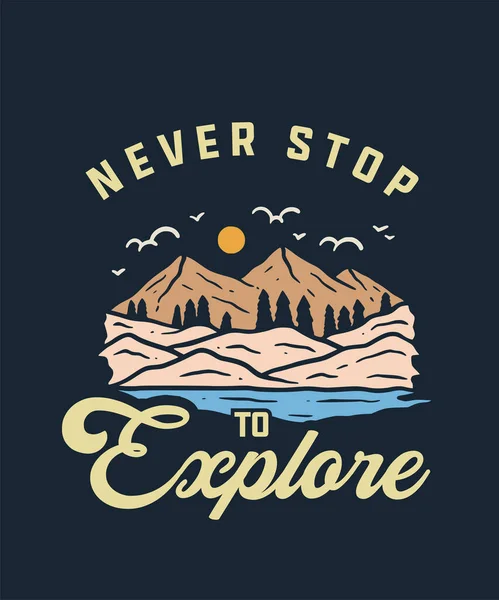 Mountain Camp Adventure  on Summer Holiday Illustration