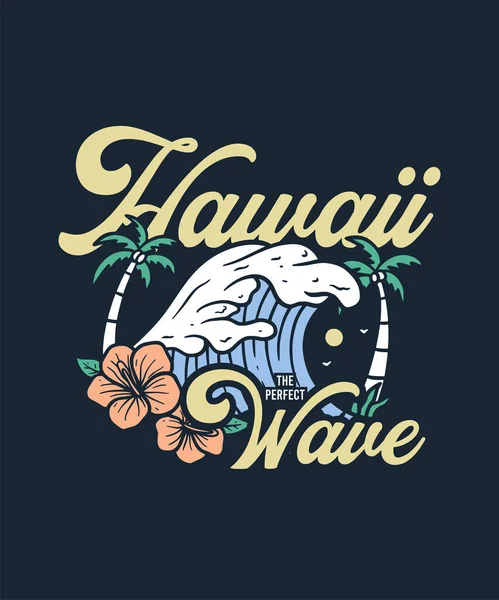 Illustration of Summer Holiday in the Beach and Enjoy The Wave