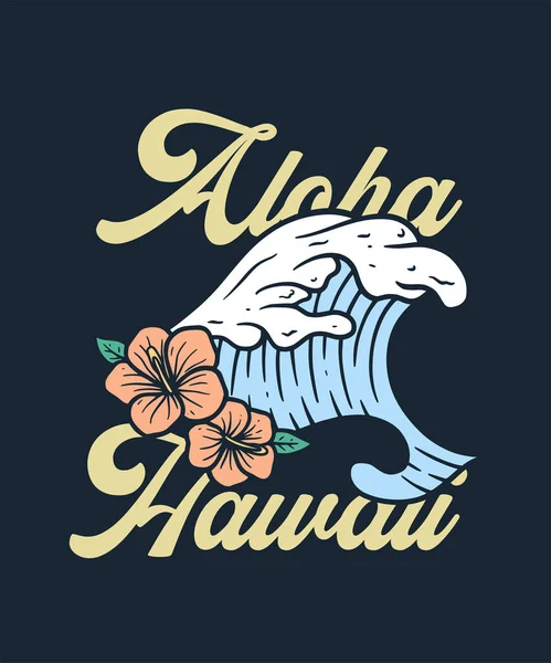 Illustration of Summer Holiday in the Beach and Enjoy The Wave