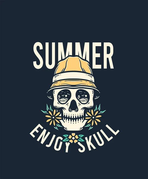 Skull Illustration for Summer Event and Holiday