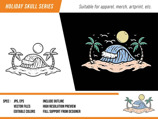 Kurukafa İllüstrasyonu Koleksiyonu Tatil Serisi Düzenlenebilir