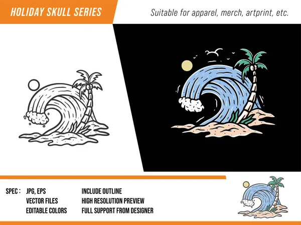 Kurukafa İllüstrasyonu Koleksiyonu Tatil Serisi Düzenlenebilir