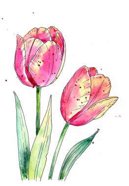 Pembe lale, el yapımı sanat.