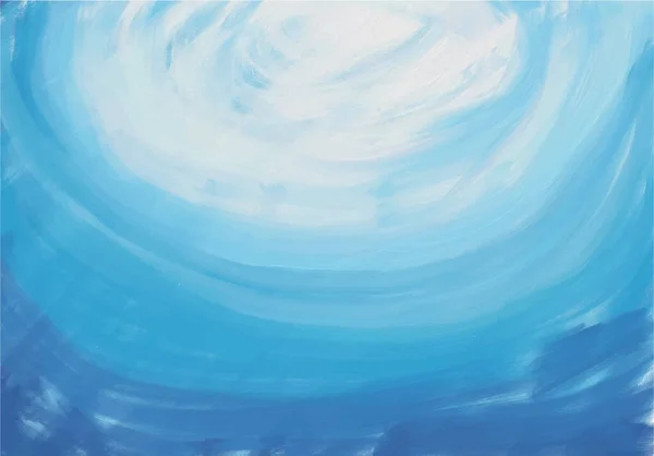 Bleu Profond Océan Huile Acrylique Coup Pinceau Grunge Fond Texturé — Image vectorielle