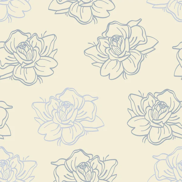 Vektorbild Einer Rosenblüte Mit Blättern Botanische Illustration Design Für Drucke — Stockvektor