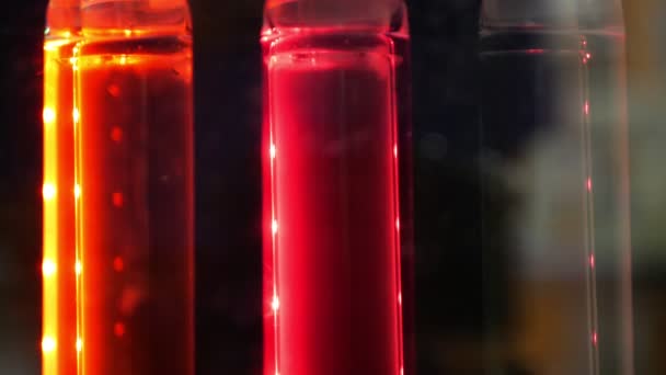 Algák Tudományos Reaktor Kutatás Modern Laboratóriumi Bioreaktor Multi Kultivátor Fotonrendszer — Stock videók