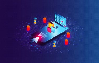 BNPL - Buy Now Pay Later Concept - BNPL Technology and Solutions - Innovation in eCommerce - Innovation in Fintech and Online Payments - 3D Isometric Illustration