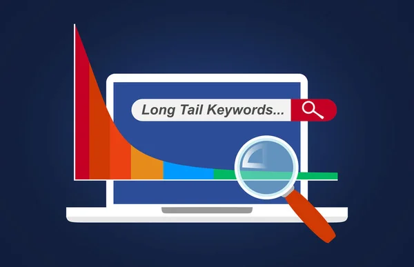 Seo Konzept Long Tail Keywords — Stockfoto