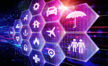 Sigorta Teknolojisi - Sigorta Sektöründe Yenilikçi Teknolojiler - Sigorta ve Risk Yönetimi Roman Formları - Kavramsal İllüstrasyon