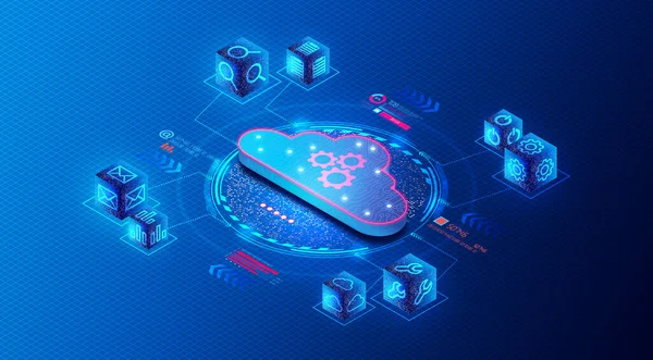 Integration Platform as a Service Concept - IPaaS - Cloud-based Integration - Cloud Services That Enable Integration Flows Between Different Applications - 3D Illustration