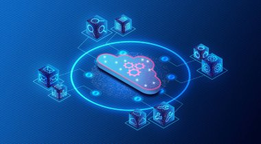 Cloud-based Integration - IPaaS - Cloud Services That Enable Integration Flows Between Different Applications - 3D Illustration