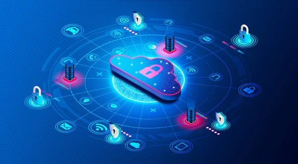 Iot Security Concept Internet Things Security Software Рішення Кібербезпеки Захисту — стокове фото