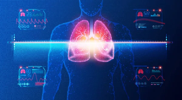 Lung Function Testing or Pulmonary Function Testing - PFT - Medical and Technological Advances in Pulmonology - Conceptual Illustration