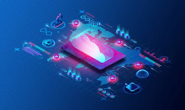 Hyperscale Computing Concept Hyperscaler Het Verstrekken Van Gedistribueerde Infrastructuur Die — Stockfoto