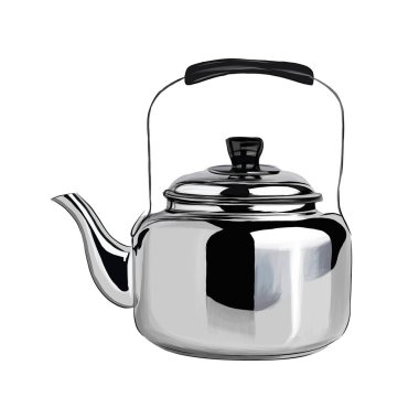 Çok renkli boyalardan çaydanlık. Suluboya, renkli çizim, gerçekçi.