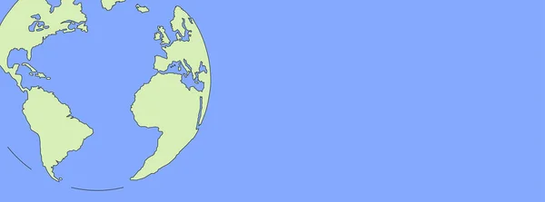 Mapa Del Mundo Planeta Tierra Sobre Fondo Azul Formas Continentes — Vector de stock