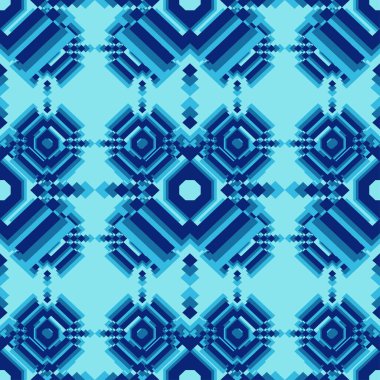 Darbelerin birbirine dokumasıyla kusursuz bir model. Mavi soyut süs arkaplan, halı ve diğer kaplama