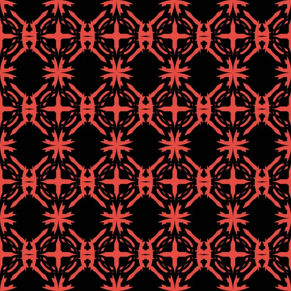 Padrão sem costura de circles.abstract fundo geométrico. padrão vermelho no fundo preto — Vetor de Stock