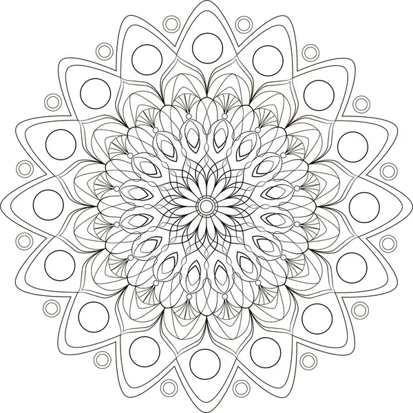 Mandala Coloriage Pour Enfants Adultes — Image vectorielle