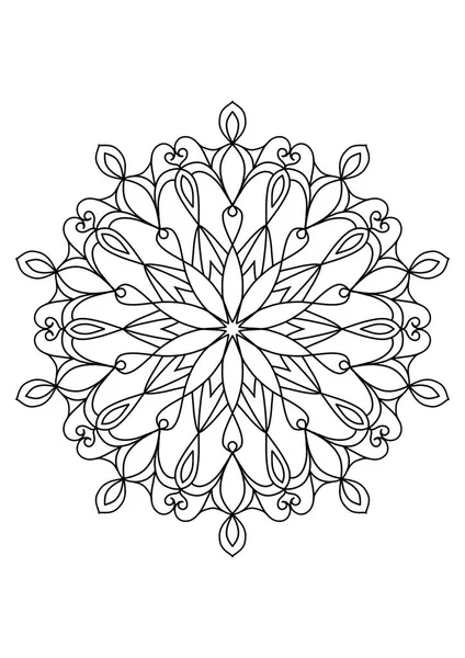 Mandala patroon Kleurboek Art wallpaper ontwerp, tegel patroon, wenskaart, sticker, kant en tatoeage. decoratie voor interieur. etnische oosterse cirkel ornament. — Stockfoto