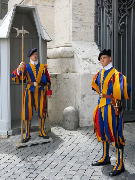 Rom Italien Jul 2013 Päpstliche Schweizergarde Guardia Svizzera Pontificia Soldaten — Stockfoto