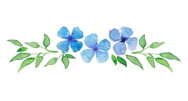 Suluboya ile boyanmış çiçek süsü