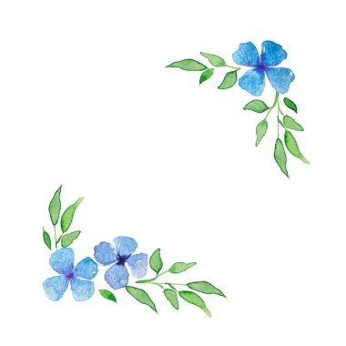 Suluboya ile boyanmış çiçek süsü